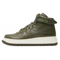 Nike Air Force 1 Mid Gore Tex Green с мехом