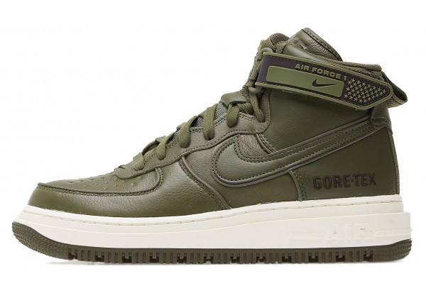 Nike Air Force 1 Mid Gore Tex Green с мехом