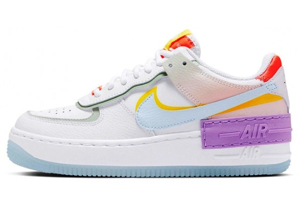 Кроссовки Nike Air Force 1 Shadow White Hydrogen Blue Purple