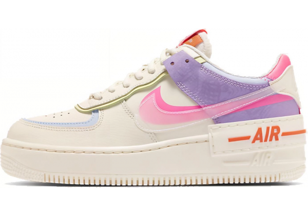 Кроссовки Nike Air Force 1 Shadow Double Swoosh Sail Pink Purple