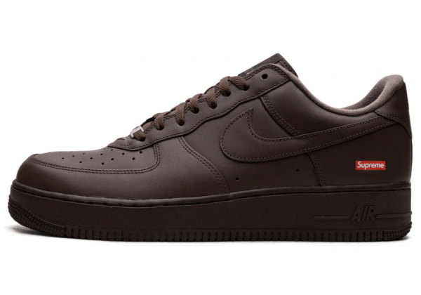 Nike Air Force 1 Low Supreme Mini Box Logo Baroque Brown