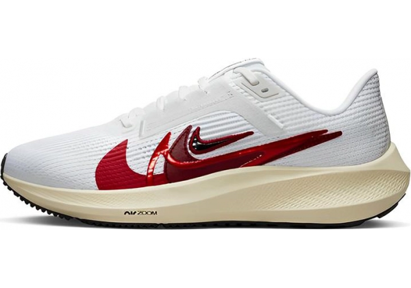 Nike Air Zoom Pegasus 40 Premium Quadruple Swoosh White Team Red