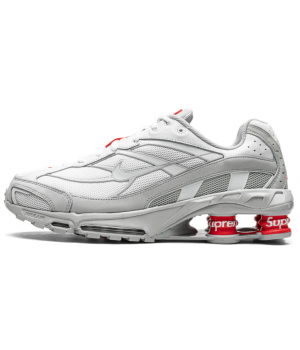 Кроссовки Supreme x Nike Shox Ride 2 SP White Grey Red