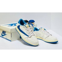 Nike Air Jordan 1 Low Travis Scott x Fragment Sail Military