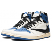 Кроссовки Nike Air Jordan 1 High x Travis Scott Blue