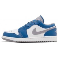 Кроссовки Nike Air Jordan 1 Low White True Blue Grey