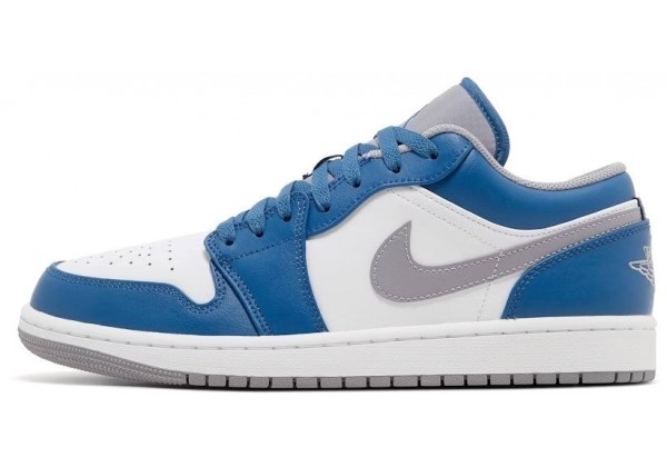 Кроссовки Nike Air Jordan 1 Low White True Blue Grey