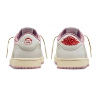 Кроссовки Travis Scott x Air Jordan 1 Low Sail Shy Pink