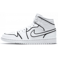 Кроссовки Nike Air Jordan Retro 1 Mid Iridescent Reflective White