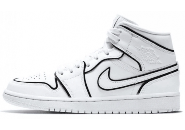 Кроссовки Nike Air Jordan Retro 1 Mid Iridescent Reflective White
