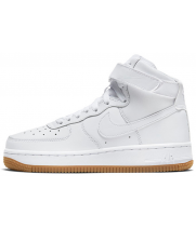 Кроссовки Nike Air Force 1 High White с мехом