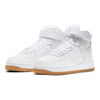 Кроссовки Nike Air Force 1 High White с мехом