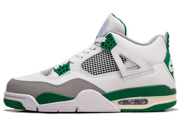Кроссовки Nike Air Jordan 4 White Grey Green