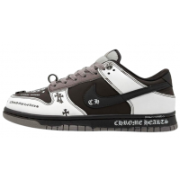 Кроссовки Nike Dunk Low Chrome Hearts Brown коричневые