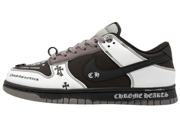 Кроссовки Nike Dunk Low Chrome Hearts Brown коричневые