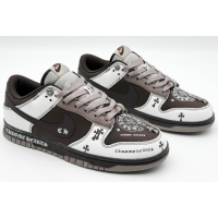 Кроссовки Nike Dunk Low Chrome Hearts Brown коричневые