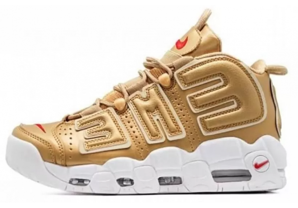 Кроссовки Nike Air More Uptempo 96 Gold White