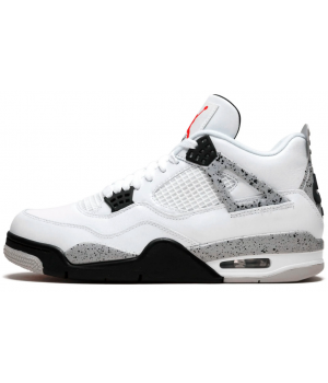 Nike Air Jordan 4 White Cement с мехом