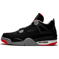 Nike Air Jordan 4 Bred с мехом