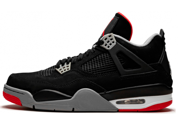 Nike Air Jordan 4 Bred с мехом