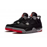 Nike Air Jordan 4 Bred с мехом