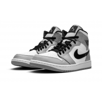 Nike Air Jordan 1 Mid Light Smoke Grey с мехом