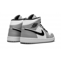 Nike Air Jordan 1 Mid Light Smoke Grey с мехом