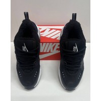 Nike Air Monarch Black White c мехом