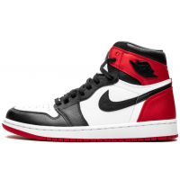 Nike Air Jordan 1 High Satin Black Toe с мехом
