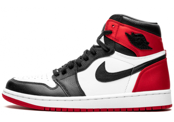 Nike Air Jordan 1 High Satin Black Toe с мехом