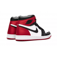 Nike Air Jordan 1 High Satin Black Toe с мехом