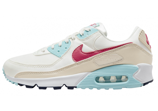 Кроссовки Nike Air Max 90 White Red Aqua