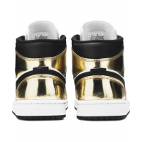 Nike Air Jordan 1 Mid Metallic Gold Black White