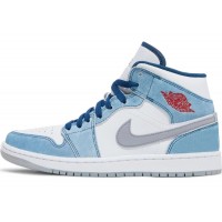 Кроссовки Nike Air Jordan 1 Mid French Blue Fire Red