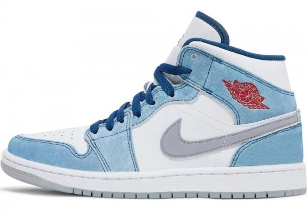 Кроссовки Nike Air Jordan 1 Mid French Blue Fire Red