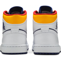 Кроссовки Nike Air Jordan 1 Mid Royal Blue Laser Orange