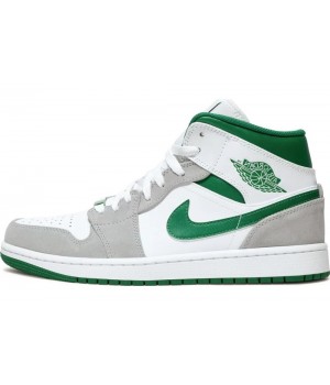 Кроссовки Nike Air Jordan 1 Mid SE Grey Green