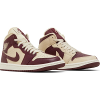 Nike Air Jordan 1 Mid SE Split Beach Cherrywood Red