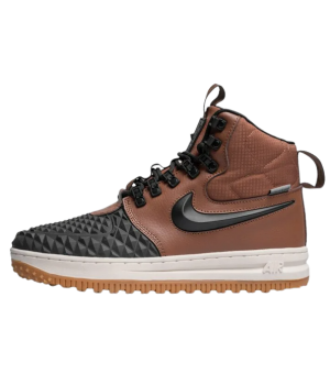 Nike Air Force 1 Lunar Duckboot Brown с мехом