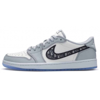 Кроссовки Dior x Nike Air Jordan 1 Low Grey