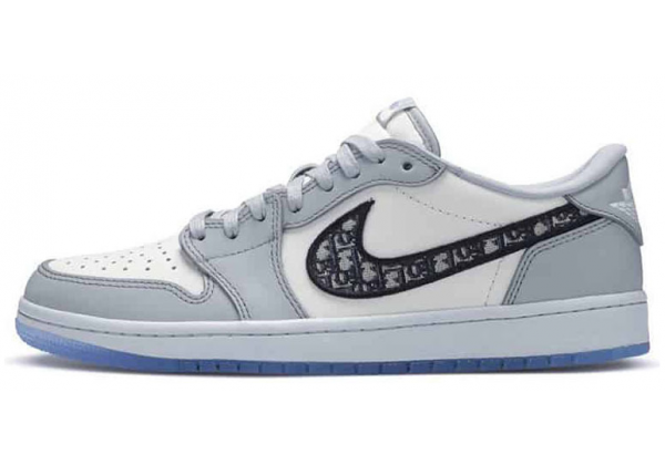 Кроссовки Dior x Nike Air Jordan 1 Low Grey