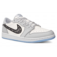 Кроссовки Dior x Nike Air Jordan 1 Low Grey