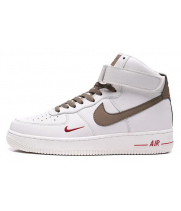 Nike Air Force 1 LV8 High White Grey с мехом