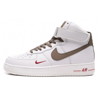 Nike Air Force 1 LV8 High White Grey с мехом