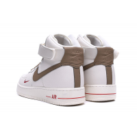 Nike Air Force 1 LV8 High White Grey с мехом