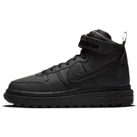 Nike Air Force 1 Mid Gore Tex All Black с мехом