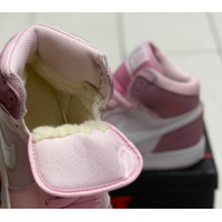 Кроссовки Nike Air Jordan 1 Retro Digital Pink с мехом