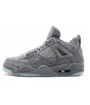 Кроссовки Nike Air Jordan 4 Kaws Gray замша