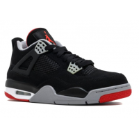 Nike Air Jordan 4 Bred с мехом