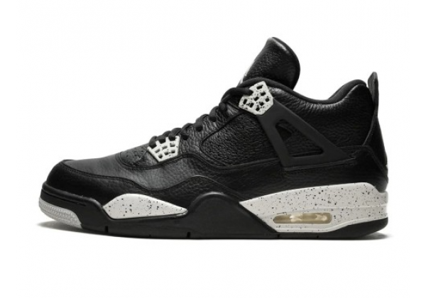 Nike Air Jordan 4 Retro кожаные черно-белые
